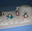 Torta compleanno igloo con pinguini