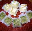 Cubetti dolci al pistacchio e all'arancia