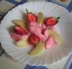 Gelato alle fragole e mele verdi